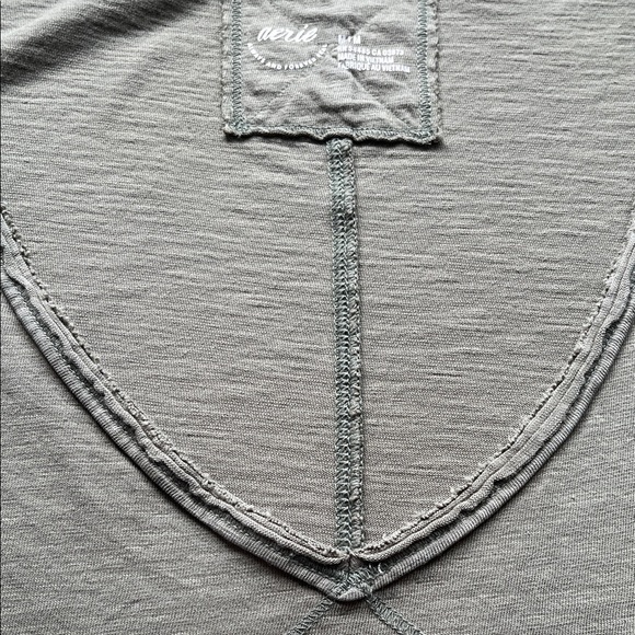 aerie V-Neck Long Sleeve Top in Olive green - Picture 4 of 4